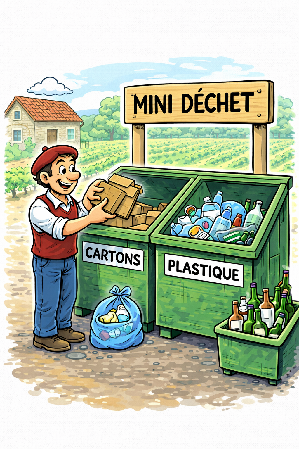 Illustration d’un scénario possible de Mini-déchet’ professionnelle