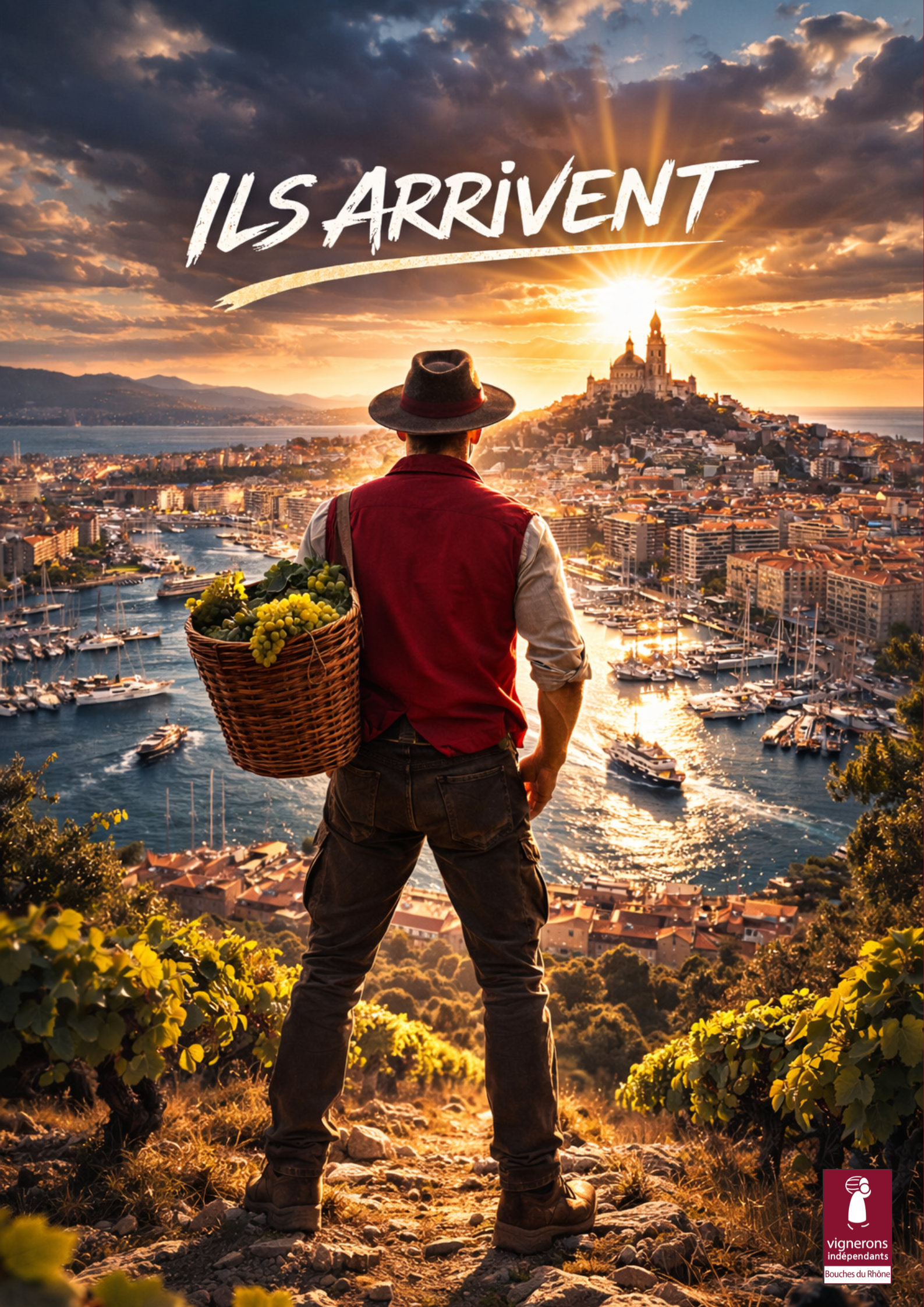 Illustration de l’arrivée des vignerons à Marseille